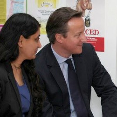 Aneeta Prem with Prime Minister David Cameron