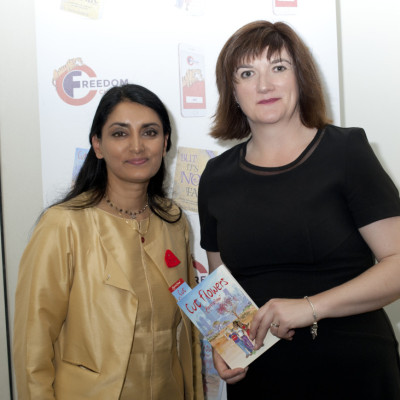 Aneeta Prem , Nicky Morgan MP, Cut Flowers Book, House of Commons